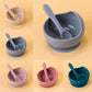 2PC Silicone Sucker Bowl Feeding Tableware for Infant and Young Training Learning To Eat Bowls and Baby Supplementary Food Bowls
