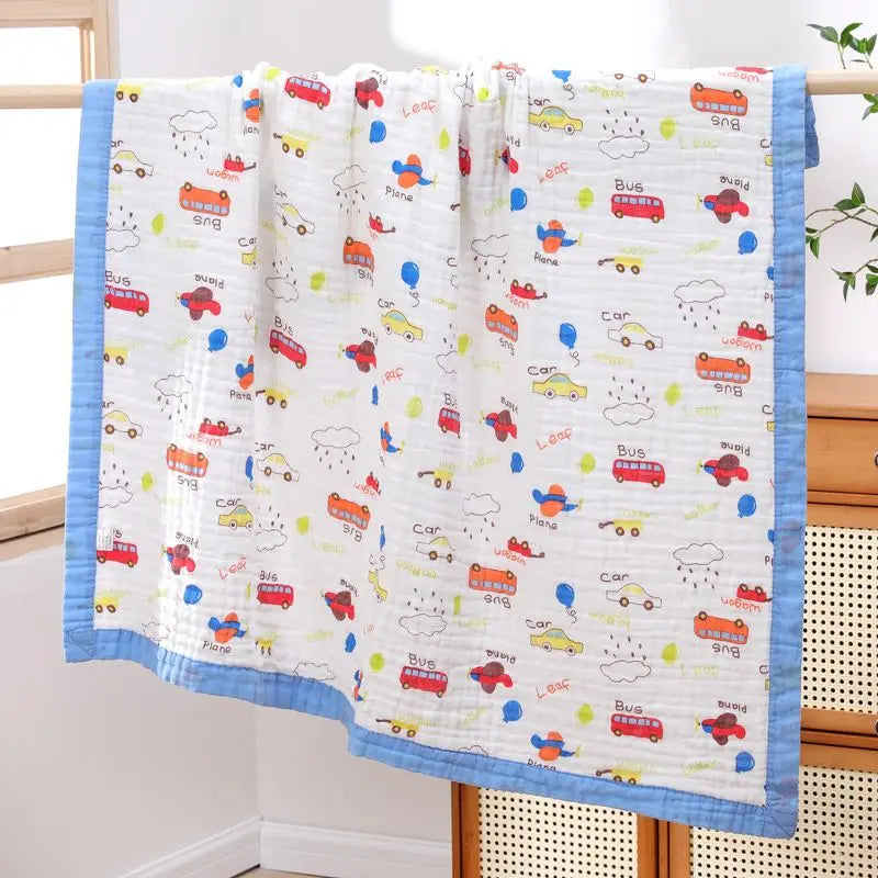 Baby bath towel newborn super soft cotton gauze 6-layer cotton class A large-size baby and children's bath wrap