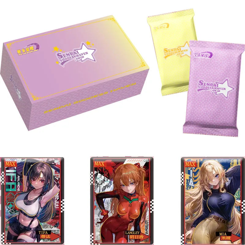 New SENPAI GODDESS HAVEN 6 TCG Anime Girls Collection card 1 Box 90Pcs MR SSR CP Limited cards Child toy