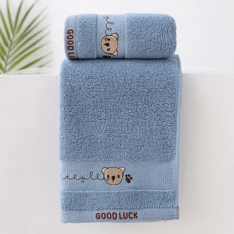Baby Towels Cotton Bath Towel  Handkerchief Face Washcloth Cute Cartoon Bear Hand Wipe Soft Children Towels Kids Newborn Bathing