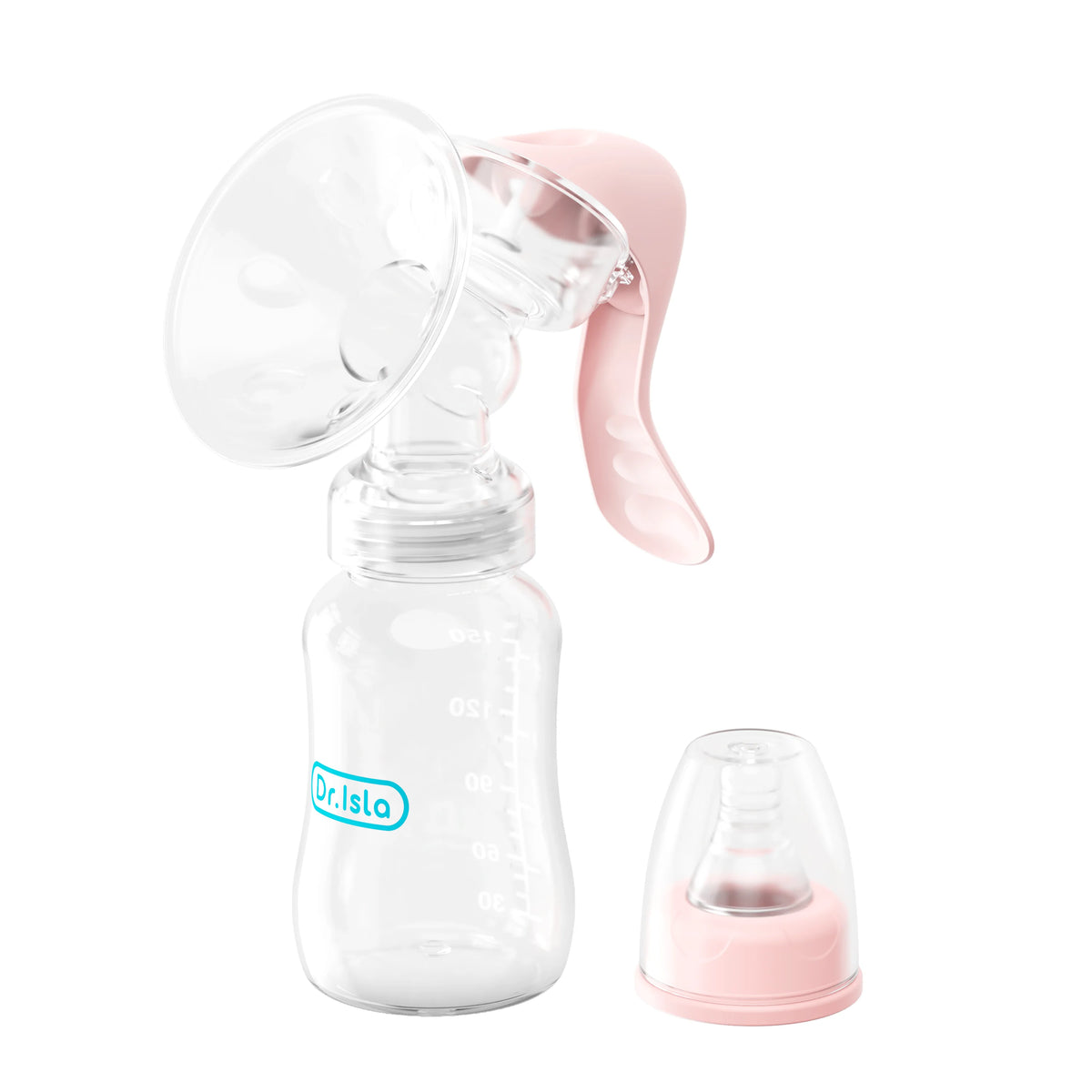 Manual Breast Pump Baby Bottle 2-in-1 Milk Extractor & Storage Bottle Soft Silicone Massage BPA-Free for Nursing Mom MB6