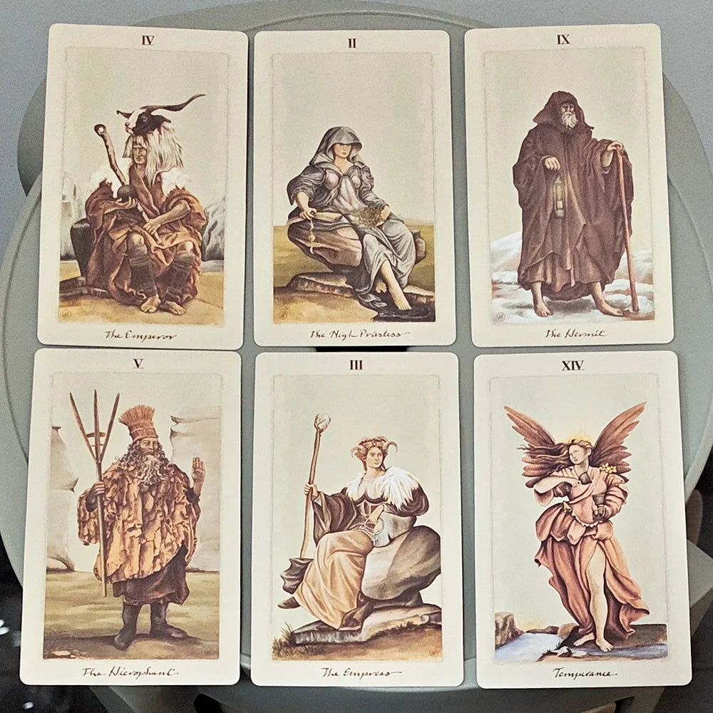 Pagan Otherworlds Tarot Deck in Rigid Box – 84 Pcs Unique Artistic Design - Double-embossed Cardstock