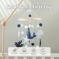 Blue Whale Baby Crib Mobile Newborn First Toy Non Woven Fabric Bamboo Ring Shape Cognition Auditory Development Nursery Decor