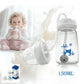 1pc 5oz/150ml Hands-Free PP Feeding Bottle with Straw Brush, Self-Feeding Normal-Neck Baby Bottle Set.