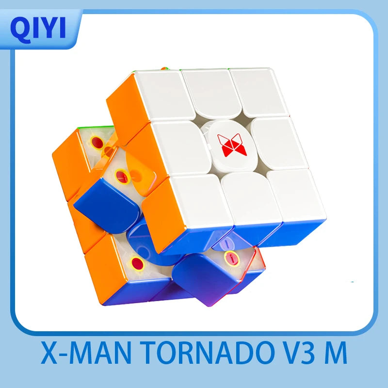 [JudyCube] QiYi X-Man Tornado V3M Pioneer UV Version Magnetic Magic Speed Cube Qiyi XMD Tornado V3 M Flagship Puzzle Toys