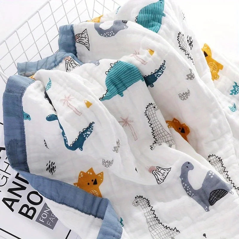 Cotton Baby Blankets Newborn 6-layer Muslin Cotton Gauze Soft Absorbent Swaddle Blankets Beds Shower Towel Breathable