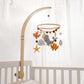 Blue Whale Baby Crib Mobile Newborn First Toy Non Woven Fabric Bamboo Ring Shape Cognition Auditory Development Nursery Decor