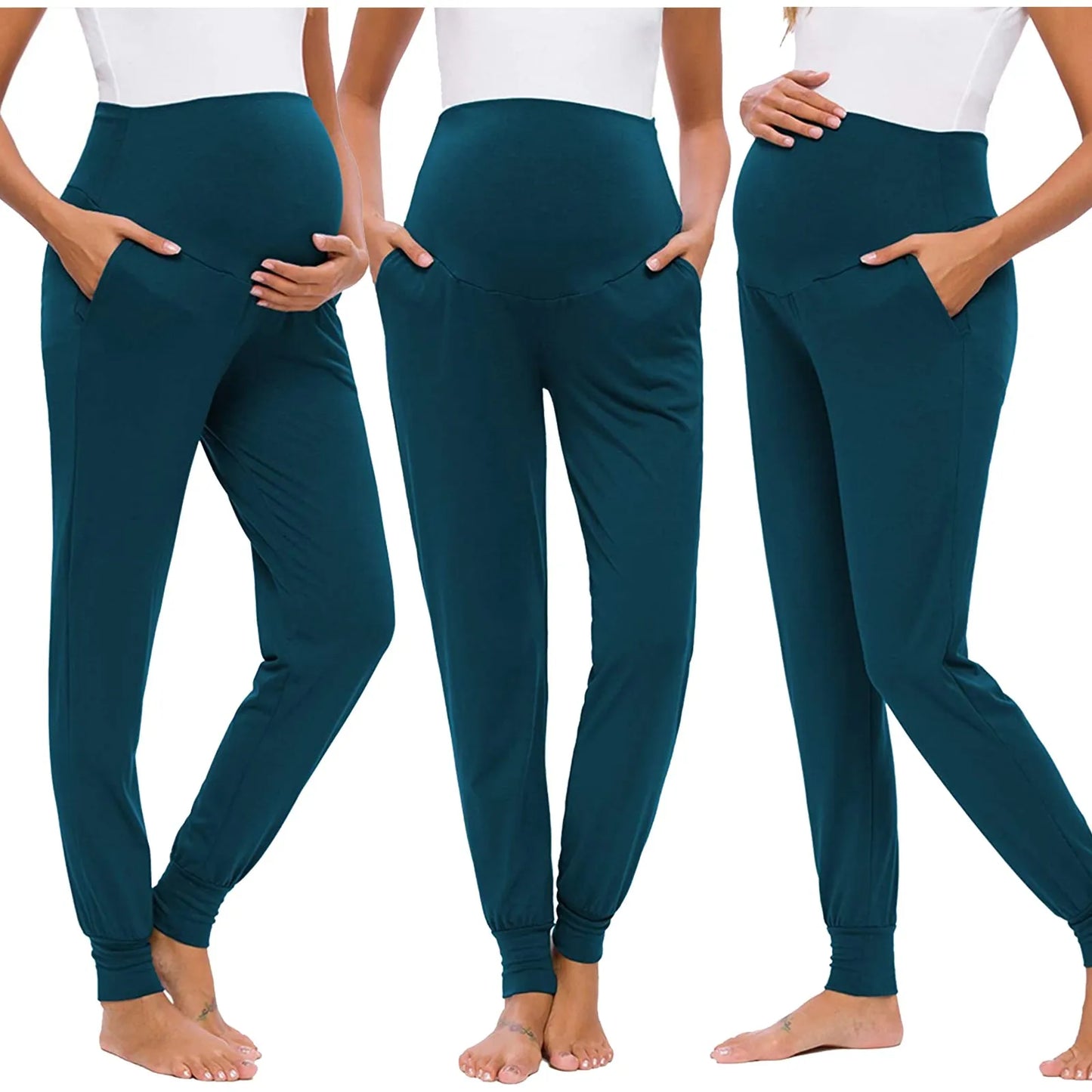 Pregnancy Clothes Women Winter Womens Maternity Pant Solid Color Casual Pants Stretchy Comfortable Post Maternity Clothes Pants
