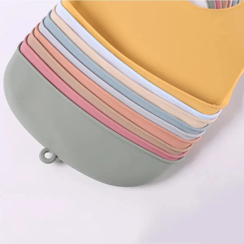 Silicone bib for baby meals - Children's waterproof bib - Feeding hygiene protection product