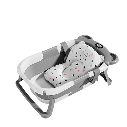 Household Newborn Baby Bath Tub Baby Can Sit and Lie Down Temperature-Sensing Bath Tub Bath Bucket Baby Folding Bath Tub