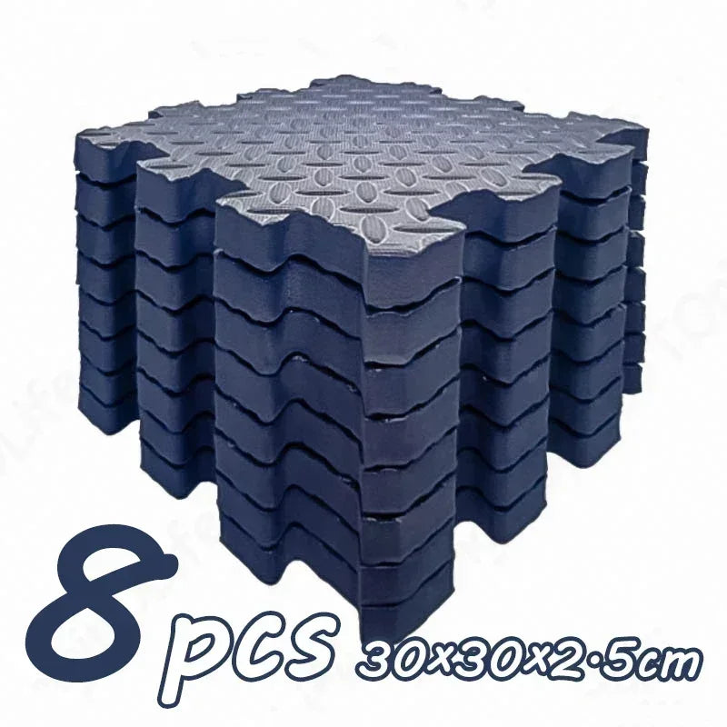 8Pcs/2.5cm Thick Nonslip Baby Crawling Play Mat Soundproof Puzzle Gym Mat for Children's Room and Eco-Friendly Puzzle Mat