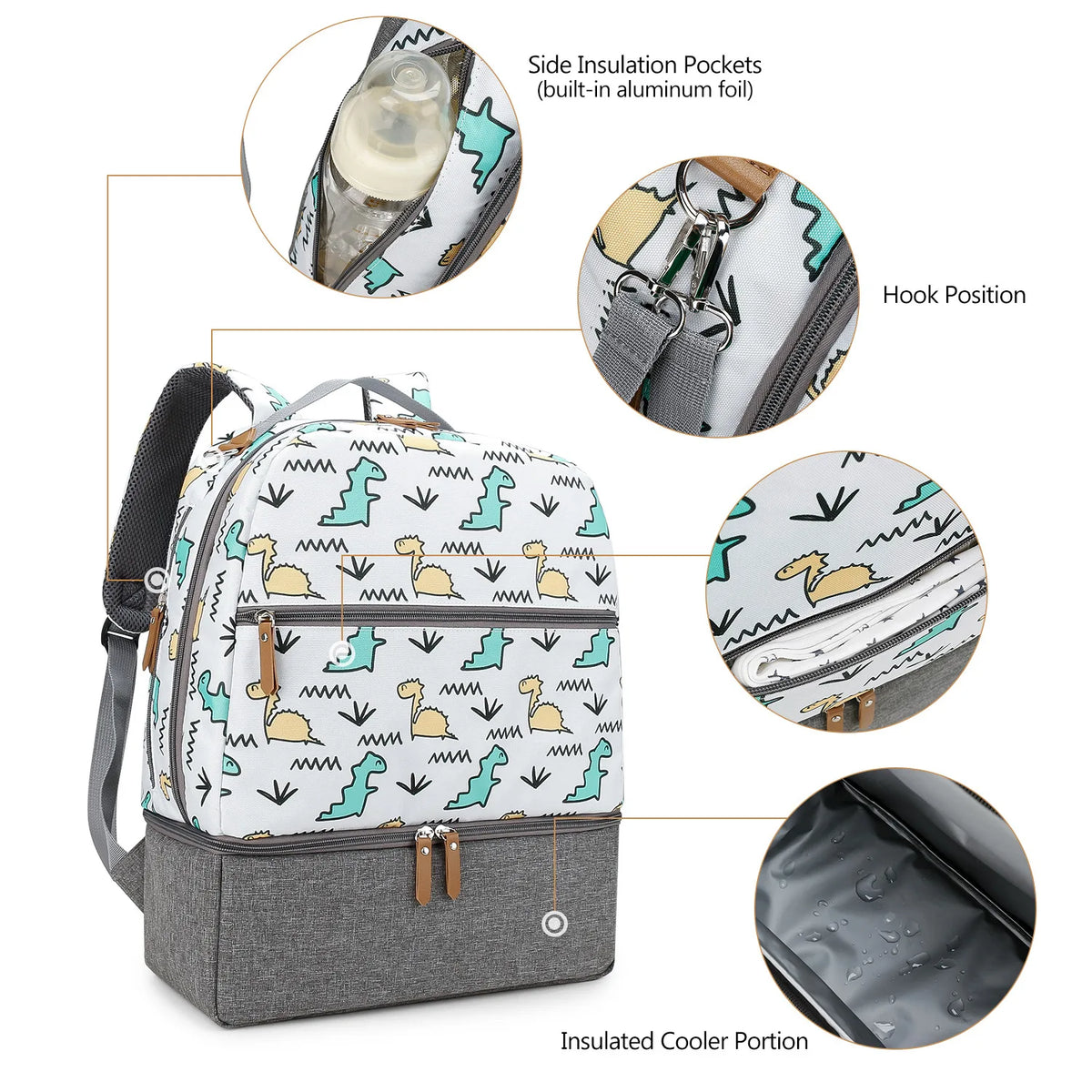 New Baby Diaper Bag Backpack Multifunctional Waterproof Maternity Nappy Bags Mommy Travel Backpack Stroller Bag Baby Nappy Cares