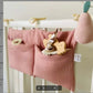 Baby Crib Organizer Cot Caddy Bed Storage Bag 2 Pockets Bedside Hanging Diaper Nursery Toys Bag Diapers Stroller Organize