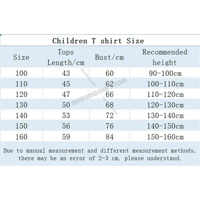 Care Bears Birthday Number T-shirt Children Tee Top Round Collar Clothing Kawaii Girls Short Sleeve Kids Cartoon Clothes Gift