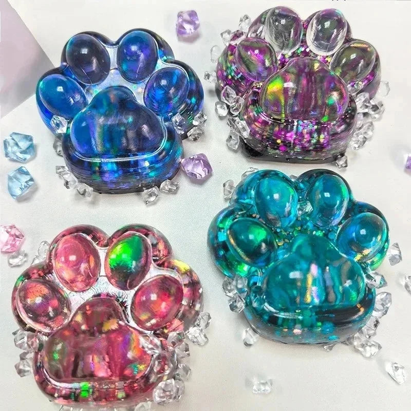 Taba Squishy Cat Paw Squeeze Toys Kawaii Sticky Squishies Fidget Toys for Birthday Party Favors Novelty Things for Kids Adults ﻿