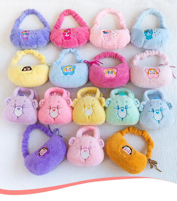 Care Bear Handheld Bag Doll Fried Dough Twists Dumpling Bag Plush Toy Doll Bag Grab Machine Doll Wedding Throw Doll Gift