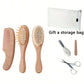 4/6pcs baby Care Set - Newborn Scalp Cleaning Soft Brush, Beechwood Bath Massage Comb, Air Cushion Comb, Nail Clipper, Cutter