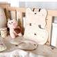 Baby Stroller Seat Cushion Pad Bear Bunny Embroidery All Seasons Cotton Breathable Cart Mattress Infant Newborn Pram Accessories