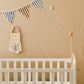 Blue Whale Baby Crib Mobile Newborn First Toy Non Woven Fabric Bamboo Ring Shape Cognition Auditory Development Nursery Decor