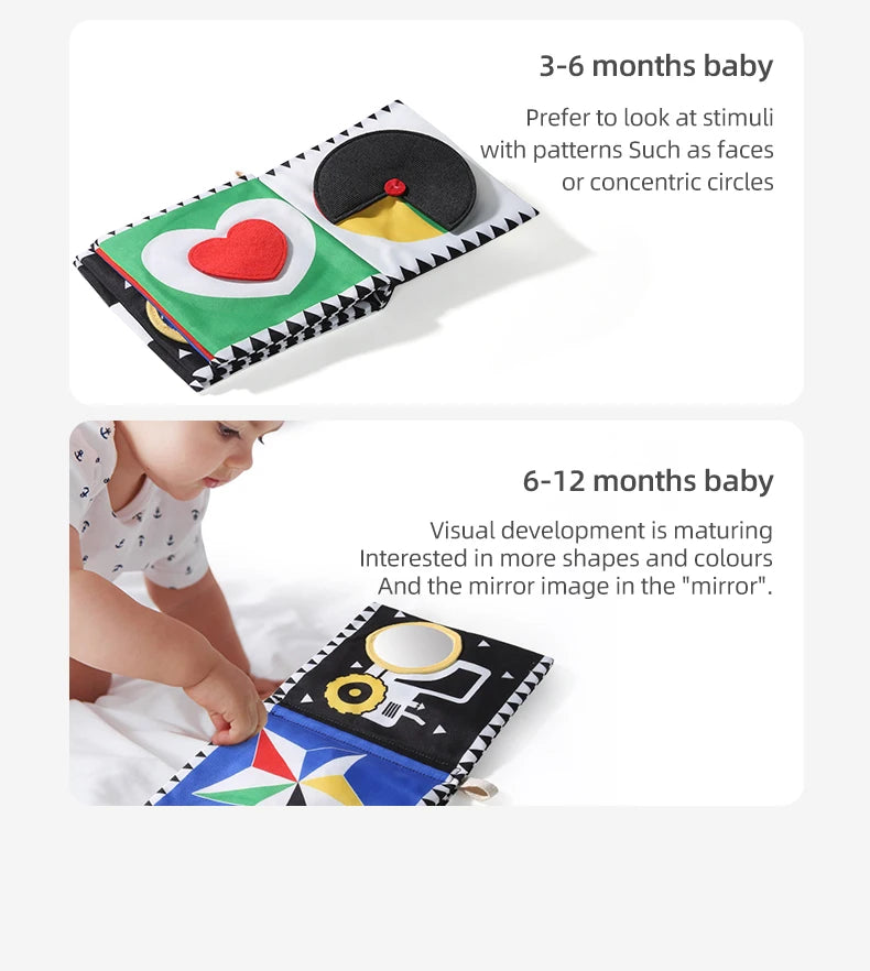 Baby Cloth Book Baby Toy 0-3 Year Old Infant Early Education Toy Shape Cloth Book