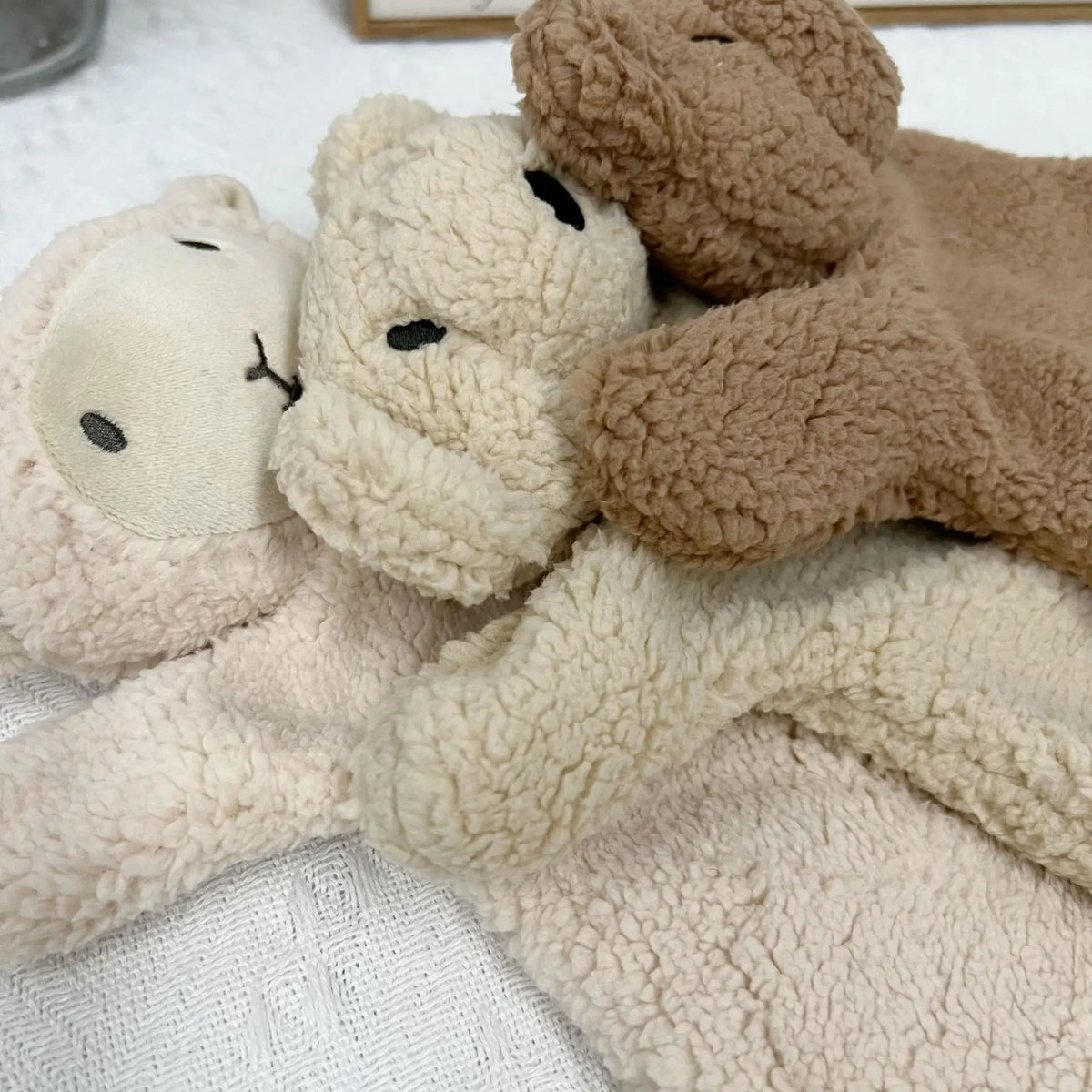 Baby Soothing Doll for Newborn Accessories Photography Props Cute Bear Baby Sleeping Doll Baby Care Soft Plush Dolls