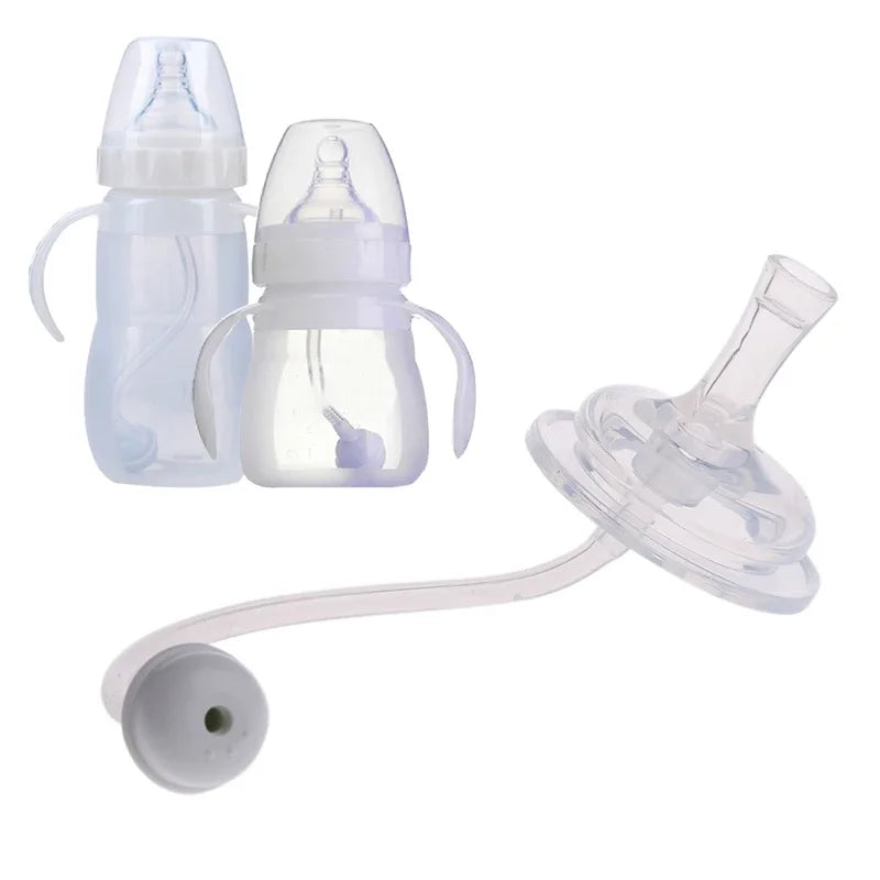 Baby Bottle Straw Replacement Wide Mouth Caliber Silicone Feeding Accessories Learn Drinking Cups Straw for Head Replace
