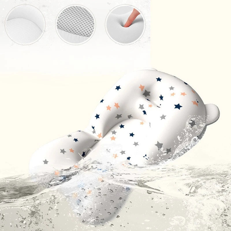 Baby Bathing Seat Support Mat Newborn Bath Tub Seat Baby Bathing Tub Non Slip Pad Safety Bath Support Soft Cushion Mat Pillow
