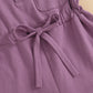 2024-12-04 Lioraitiin Litter Girls Summer Casual Jumpsuit Sleeveless Crewneck Solid Color Drawstring Tank Romper