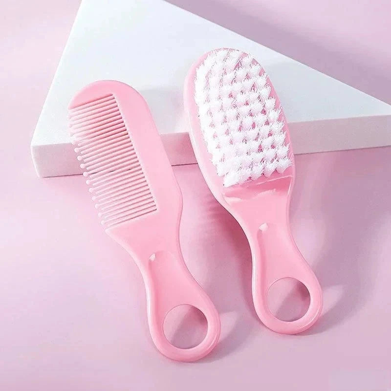 Baby Hairbrush Comb Portable Newborn Infant Toddlers Soft Hair Brush Head Massager Comb Set Baby Kid Hair Care Supplies