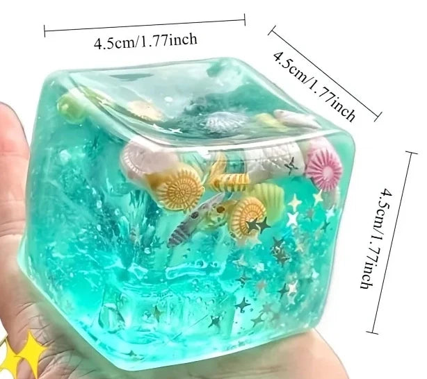 Adults Squishy Ocean Blocks Stress Balls Autism Sensory Toys Stress Anxiety Relief Fidget Toys Maltose Water Ball Gifts Bulk