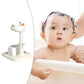 Baby Bath Tub Support with Stool Non Slip Silicone Ergonomic Backrest Adjustable Standing Shower for seat for Infants 0-6 Months