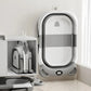 Newborn Collapsible Baby Bathtub Portable Travel Tub with Thermometer And Soft Floating Cushion Drain Hole Baby Tubs