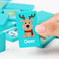 Children Hand Scratch Wooden  Puzzle Toy Board Baby Cartoon Montessori Early Education Farm Fruit Cognitive Puzzle Toy