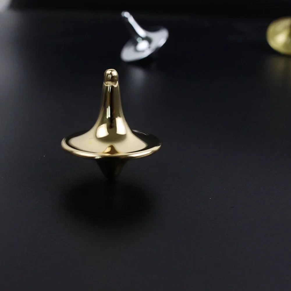 Metal Gyro Great Accurate Silver Spinning Top Hot Movie Totem Print Spinning Top apda7a08