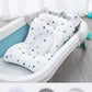 PANGDUBE Baby Bath Seat Newborn Bathtub Cushion Adjustable Support Pad with Non-Slip Mat 0-12 Months Shower Safety Float