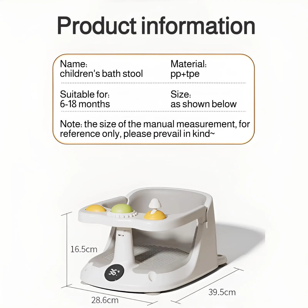 Baby Bath Seat for Babies 6 Months & Up - Bathtub Seats for Babies Sitting Up with Rinse Cup, Non-Slip, Comfortable, Infant Bath