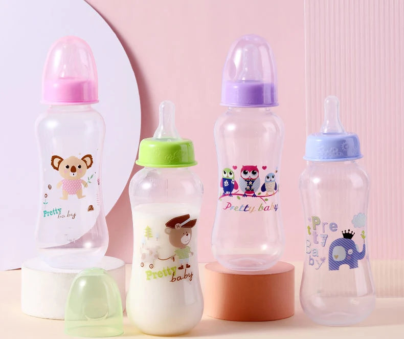 280ml baby bottle with handle, easy to clean, feeding accessory for children, suitable for various occasions