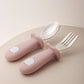Baby Panda Shape Silicone Spoon and Fork Stainless Steel Baby Feeding Spoon
