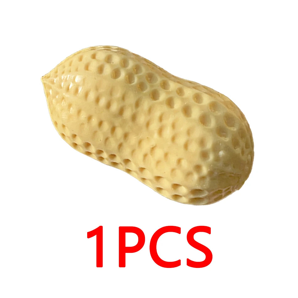 2 Styles Peanut Squishy Toys Crunchy Or Slow Rebound Food Shaped Stress Ball ASMR Sensory Fidget Toy for Adults Desk Recess Toy