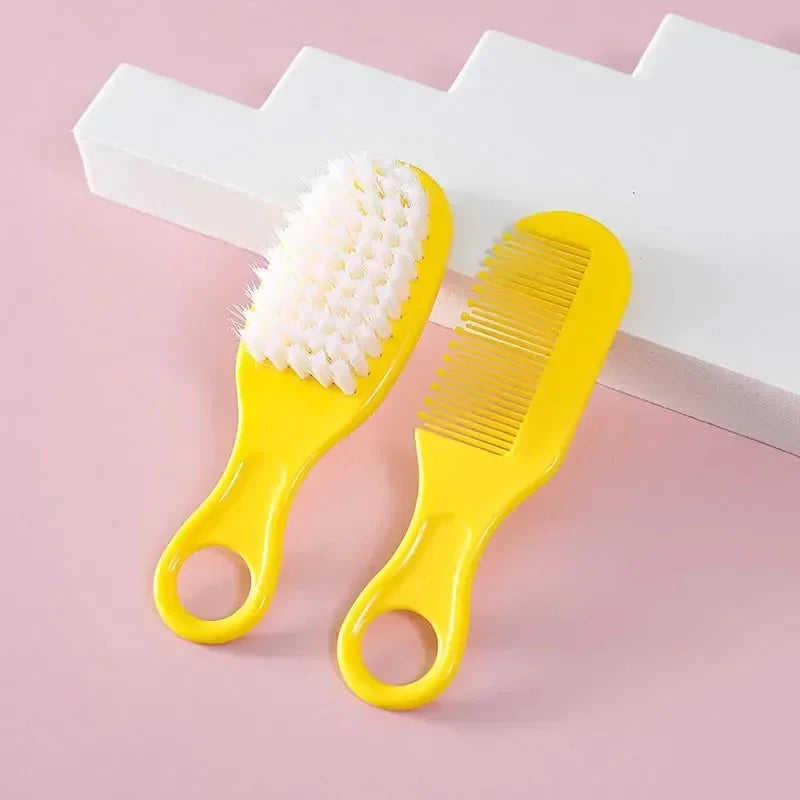 Baby Hairbrush Comb Portable Newborn Infant Toddlers Soft Hair Brush Head Massager Comb Set Baby Kid Hair Care Supplies