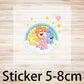 Care Bears Birthday Number T-shirt Children Tee Top Round Collar Clothing Kawaii Girls Short Sleeve Kids Cartoon Clothes Gift