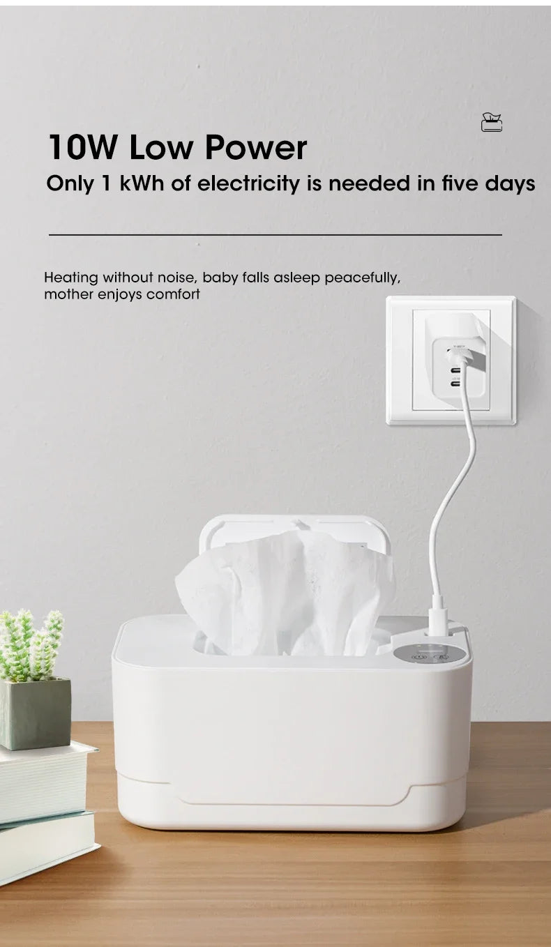 USB Baby Wet Wipe Warmer Tissue Heater Smart Polypropylene Wipes Heating Machine Cotton Towel for Baby Care