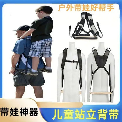 Ergonomic Baby Carrier with Standing Assist Footrest Outdoor Hiking Backpack Front Facing Carrier Infant Toddler Parent Hands