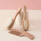 4/6pcs baby Care Set - Newborn Scalp Cleaning Soft Brush, Beechwood Bath Massage Comb, Air Cushion Comb, Nail Clipper, Cutter