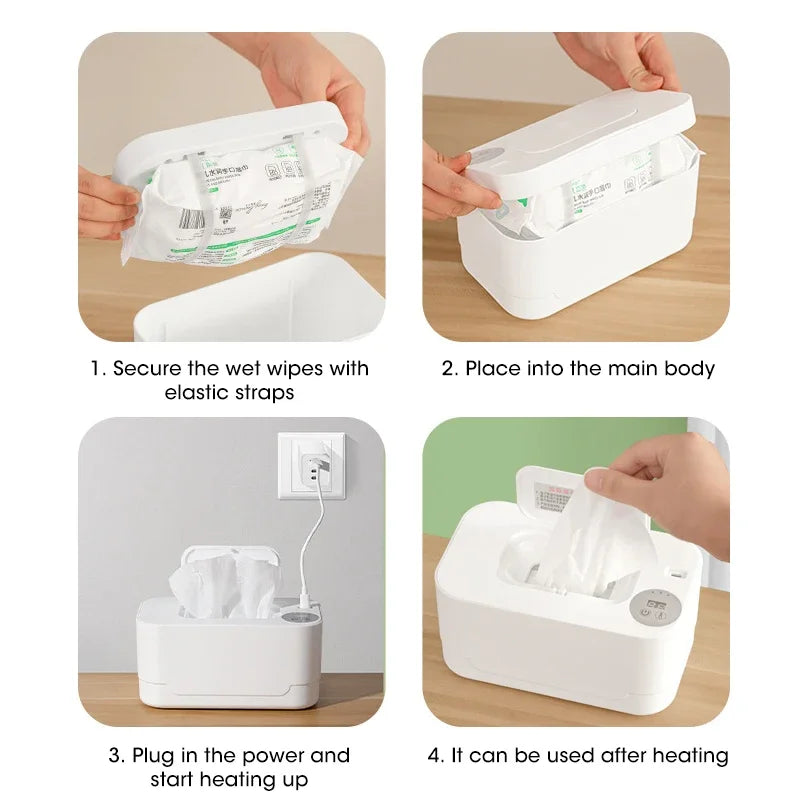 USB Baby Wet Wipe Warmer Tissue Heater Smart Polypropylene Wipes Heating Machine Cotton Towel for Baby Care