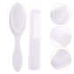 1Set Baby Massage Comb Creative Hair Brush Soft Toddler Detangling Grooming Head Care Bathing Kit White Baby Hair Brush