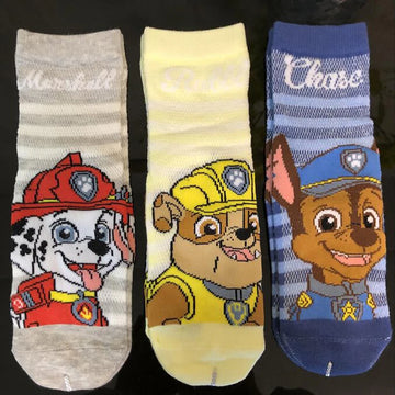 100% Genuine Paw Patrol 3Pairs Baby Spring Autumn Summer Knitted Socks Skye Everest Liberty Chase Marshall Rubble Rocky Age 3-7T