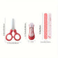 4 Pcs/Set Baby Care Set: Nail Clipper with Cover, Nail Files, Scissors