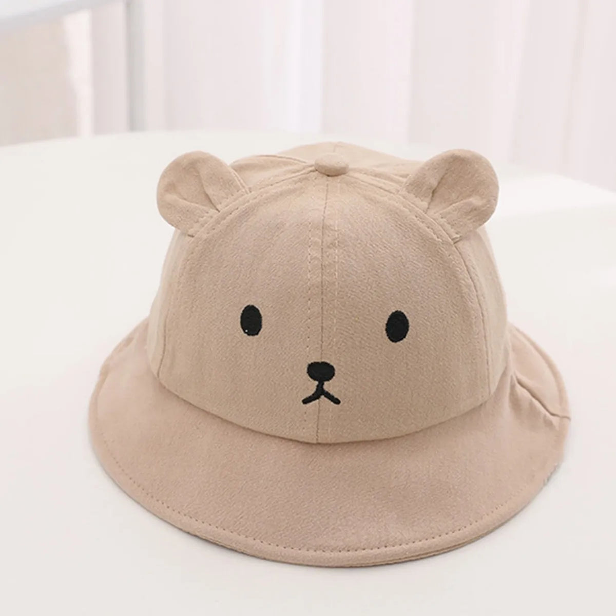 ins Spring/Summer Korean version baby super cute bear fisherman hat for boys and girls, thin basin hat for sun protection and su