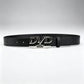 Men Women Unisex Decorative Belt with DVD Shape Buckle, Retro Nostalgic Waist Strap, Versatile Black White Belt for Jeans Outfit